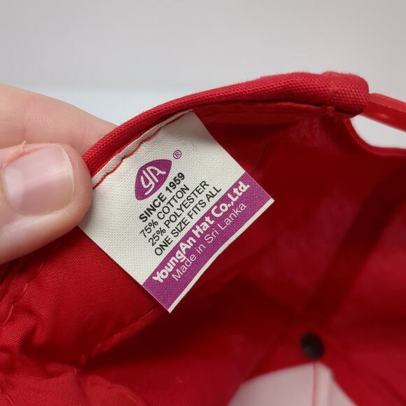 Pontiac GMC Strapback Trucker Hat Red One Size Rope YoungAn Hat Vintage - Picture 10 of 10